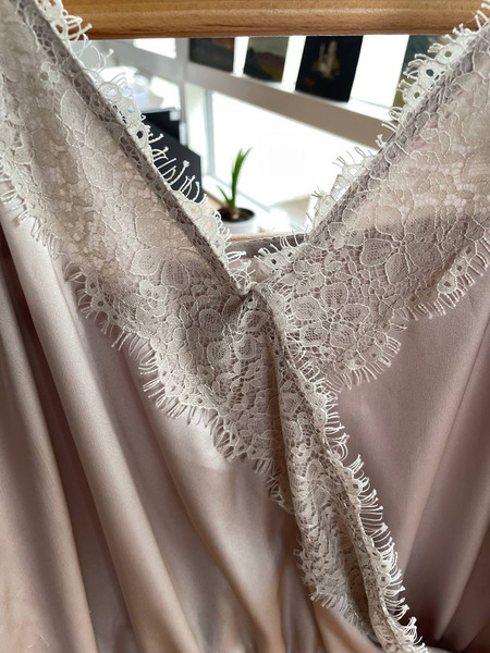 Elegant Lace Bodysuit – Satin Look Cami Style Top - 3