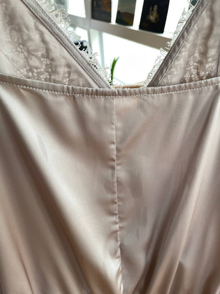 Elegant Lace Bodysuit – Satin Look Cami Style Top - 4