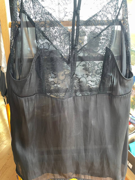 Elegant Black Lace Sheer Top H&M EUR 42 - 2