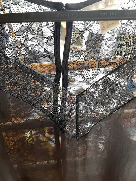 Elegant Black Lace Sheer Top H&M EUR 42 - 4