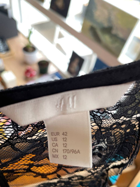 Elegant Black Lace Sheer Top H&M EUR 42 - 5