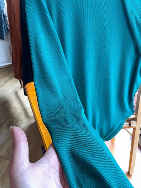 ZARA Green Long Sleeve Bodysuit L – Cotton Blend - 4