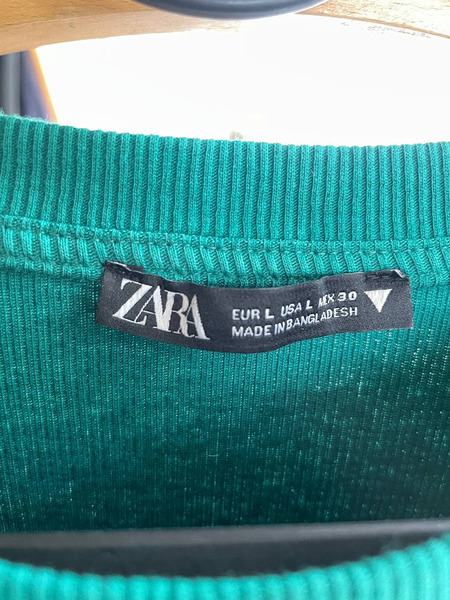 ZARA Green Long Sleeve Bodysuit L – Cotton Blend - 6