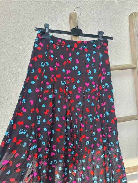 Hush Viscose Pleated Midi Skirt Size S - 3