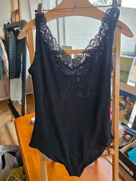 Black Lace Bodysuit – Soft Stretch Fabric - 2