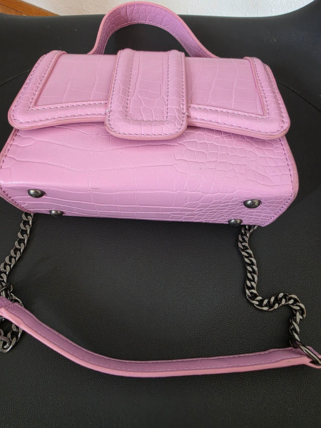 New Zara Pink Mini Crossbody Bag – Croc Effect - 3