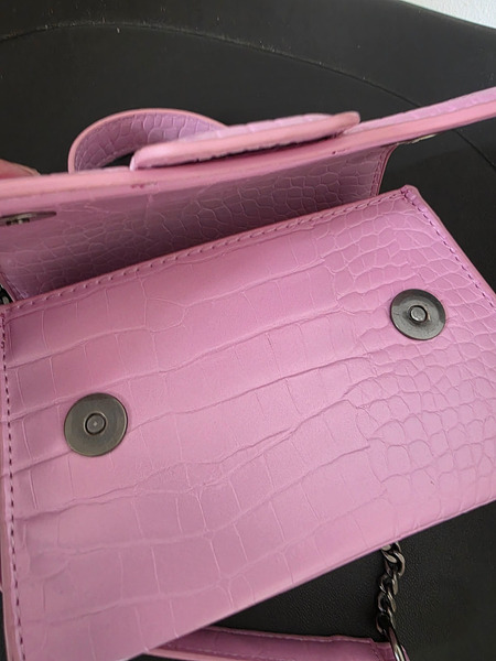 New Zara Pink Mini Crossbody Bag – Croc Effect - 5