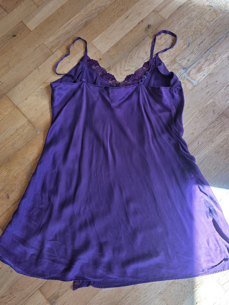 Lady Avenue 100% Silk Nightdress XL Purple - 3