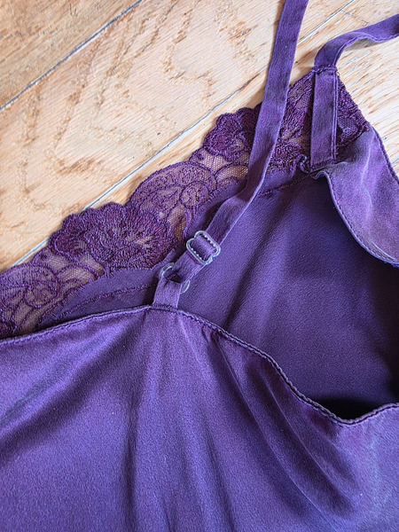 Lady Avenue 100% Silk Nightdress XL Purple - 4