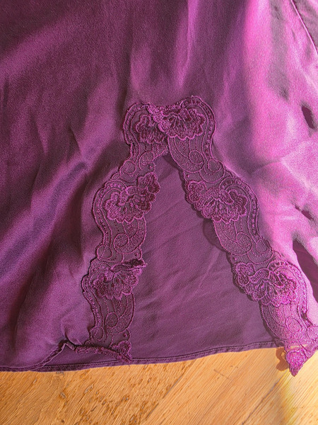 Lady Avenue 100% Silk Nightdress XL Purple - 6