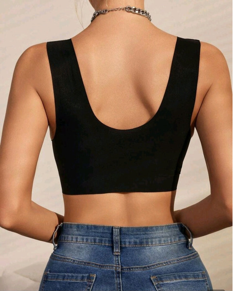 New Black Front Closure Lace Comfort Bra – Size 2XL / EU 44 - 8