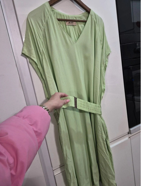 Mos Mosh Pistachio Green Dress with Belt – Size XL - 2