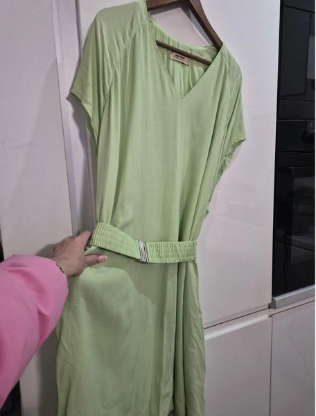 Mos Mosh Pistachio Green Dress with Belt – Size XL - 4