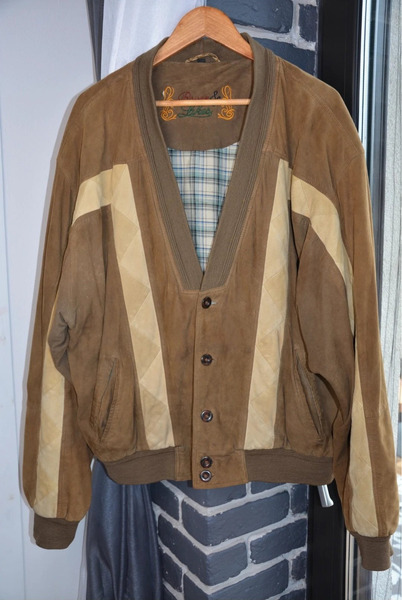 Rare Vintage Suede Bomber Jacket – Genuine Leather L–XXL - 2