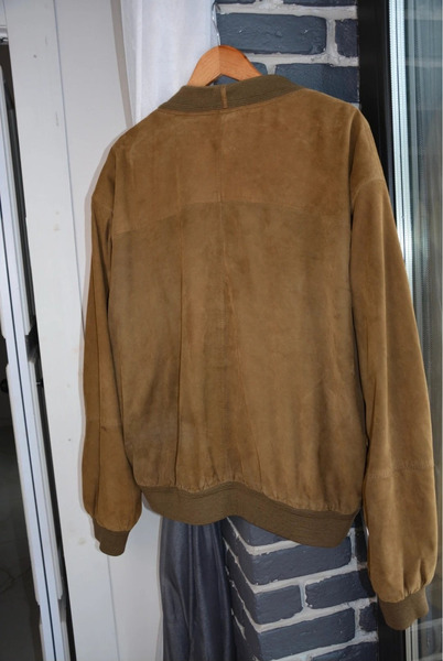 Rare Vintage Suede Bomber Jacket – Genuine Leather L–XXL - 5