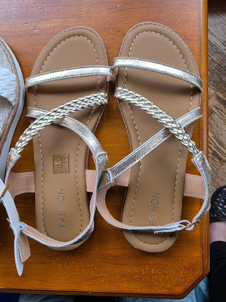 New Silver Sandals – Size 40