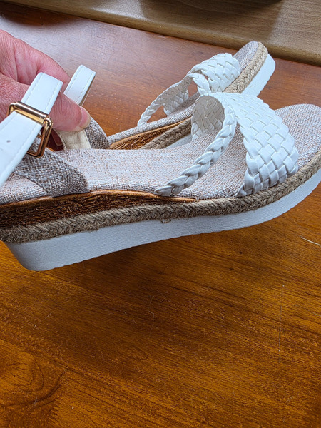 White Summer Sandals – Size 36