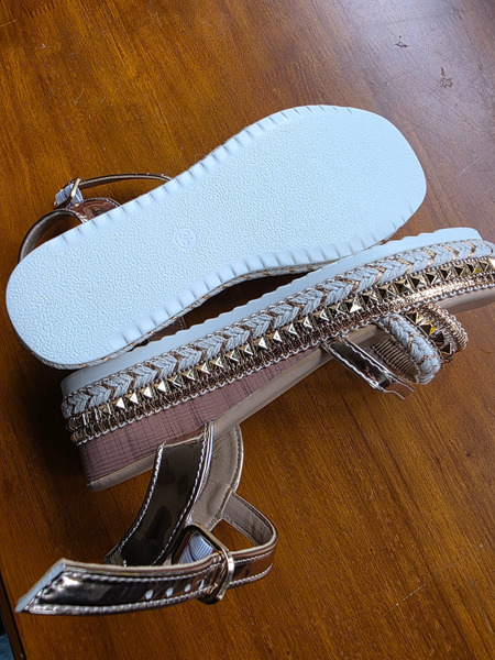Rose Gold Summer Sandals – Size 36 - 4