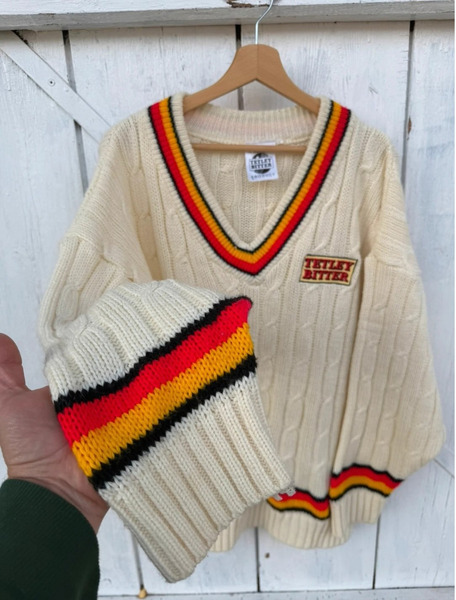 Vintage Tetley Bitter Cricket Sweater – XL/XXL Oversized - 2