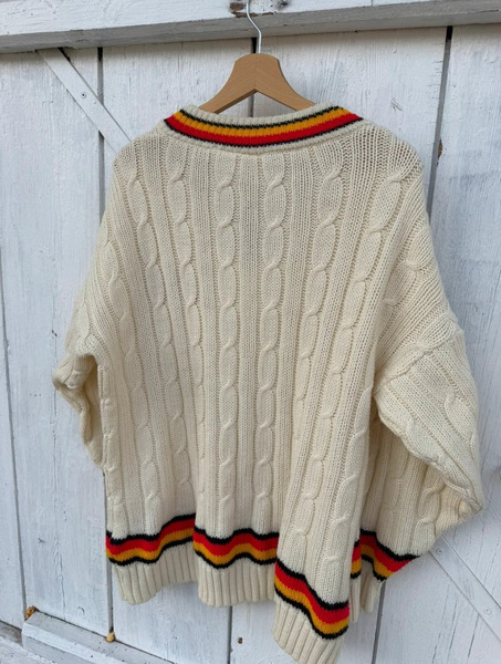 Vintage Tetley Bitter Cricket Sweater – XL/XXL Oversized - 6
