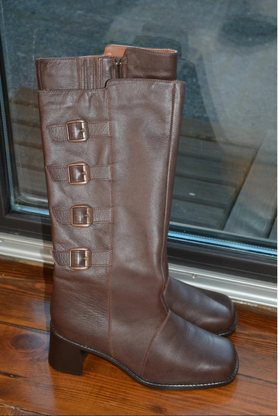 Vintage Italian Leather Knee-High Boots – Size 38 - 3
