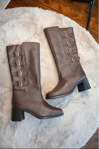 Vintage Italian Leather Knee-High Boots – Size 38