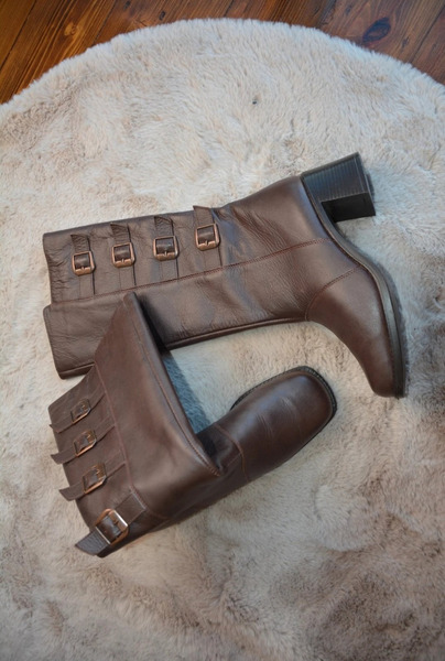 Vintage Italian Leather Knee-High Boots – Size 38 - 5