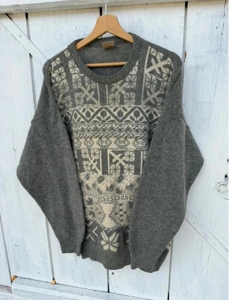 Vintage Shetland Wool Sweater – XL Oversized - 2