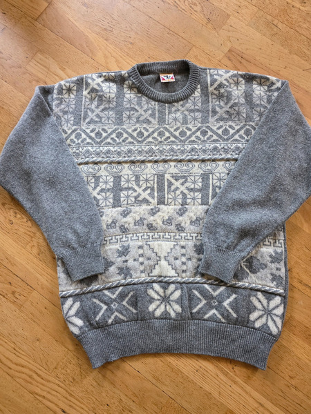 Vintage Shetland Wool Sweater – XL Oversized