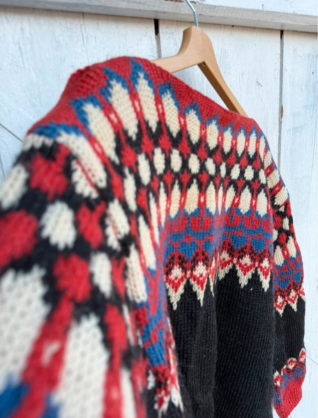 Vintage Nordic Wool Sweater – Size L Oversized - 2