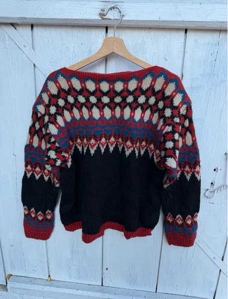 Vintage Nordic Wool Sweater – Size L Oversized - 4