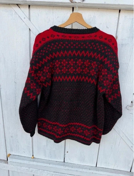 Vintage Nordic Wool Cardigan – Size L Oversized - 4