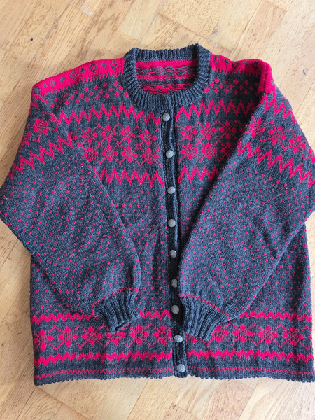 Vintage Nordic Wool Cardigan – Size L Oversized - 7