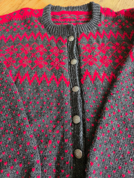 Vintage Nordic Wool Cardigan – Size L Oversized - 8