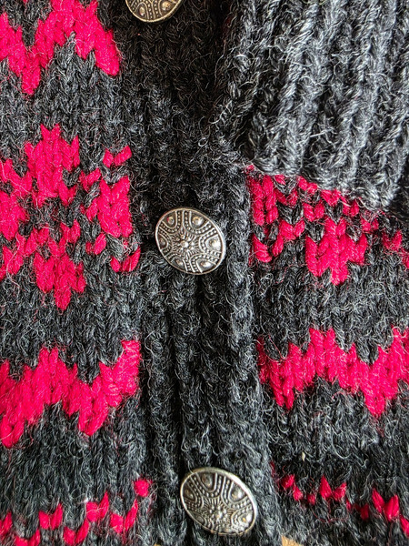 Vintage Nordic Wool Cardigan – Size L Oversized - 9
