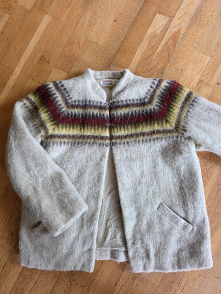 Vintage Norwegian Wool Jacket / Cardigan – Mjøfjord Veveri – L/XL