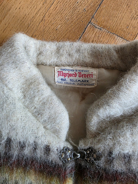 Vintage Norwegian Wool Jacket / Cardigan – Mjøfjord Veveri – L/XL - 3
