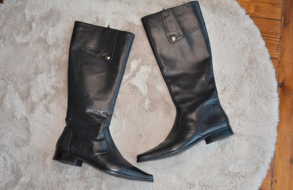 Esprit Genuine Leather Knee High Boots – Size 38
