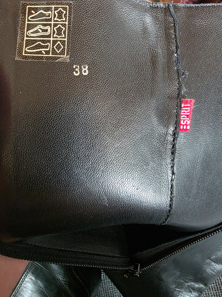 Esprit Genuine Leather Knee High Boots – Size 38 - 8