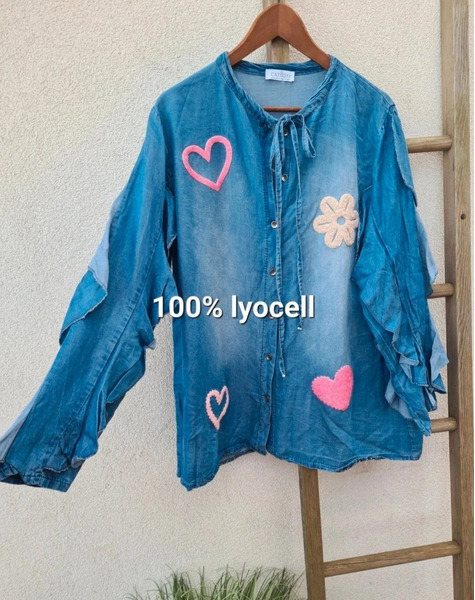 Made in Italy lyocell skyrta – Oversize 3XL - 2