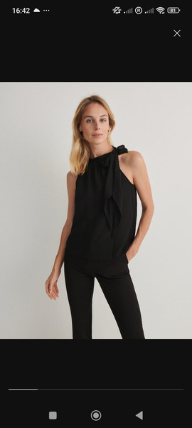 Black Halter Neck Blouse - 2