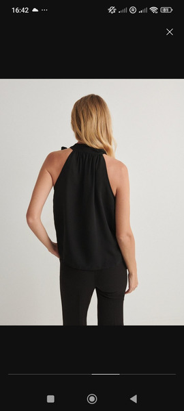 Black Halter Neck Blouse - 5