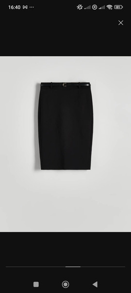 Black High-Waisted Pencil Midi Skirt - 5